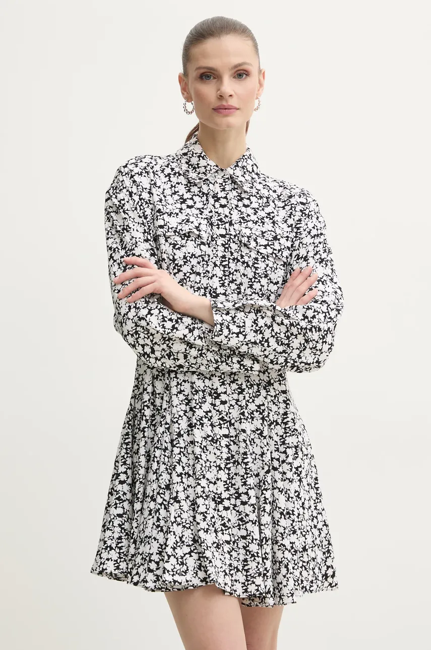 MICHAEL Michael Kors rochie culoarea negru, mini, evazată, MS582QWGSA