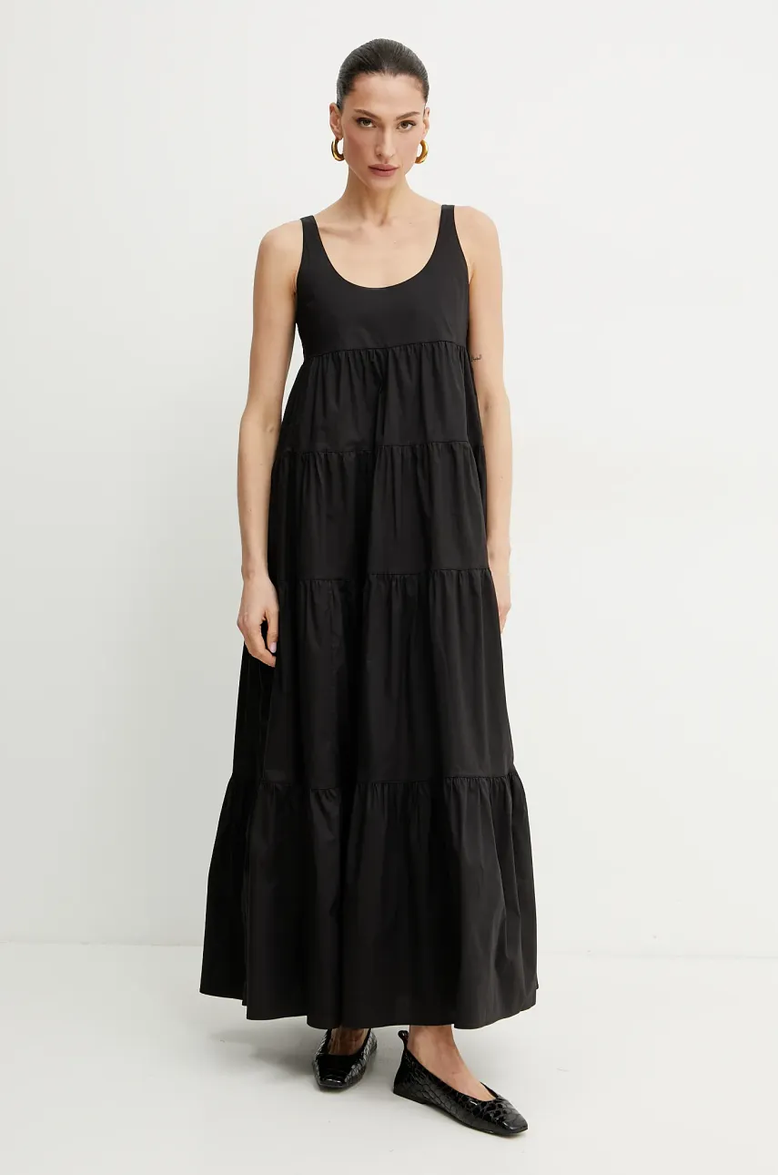 MICHAEL Michael Kors rochie culoarea negru, maxi, evazată, MS582WLF4C