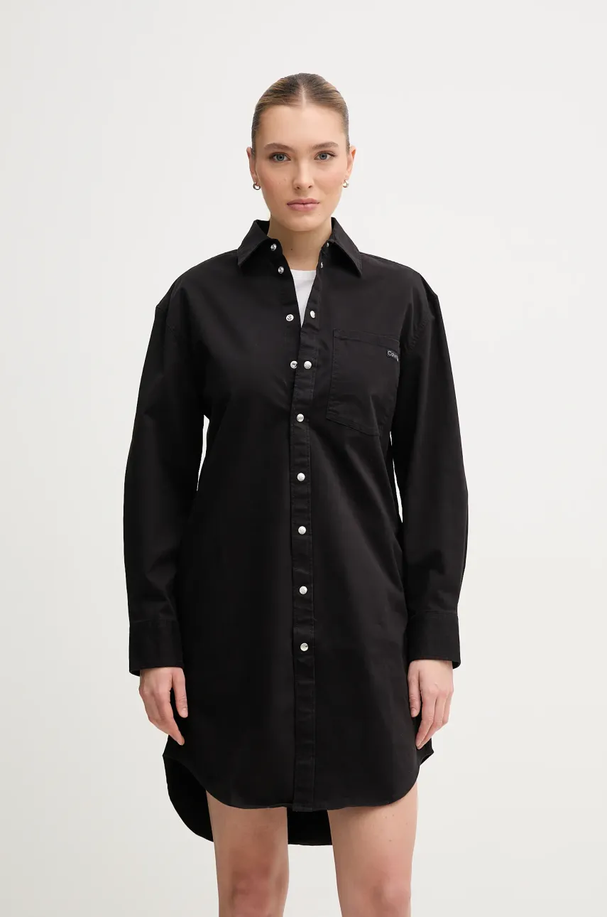 Платье Calvin Klein Jeans цвет чёрный mini прямое J20J225270 Платье Calvin Klein Jeans цвет чёрный mini прямое J20J225270