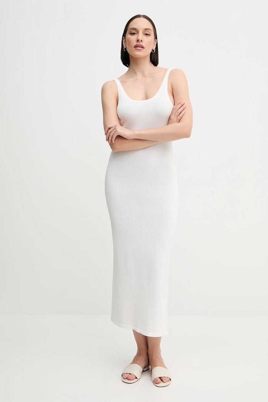 Сукня Calvin Klein Jeans колір білий maxi облягаюча J20J225284