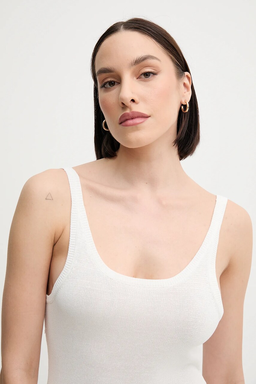 Сукня Calvin Klein Jeans колір білий maxi облягаюча J20J225284