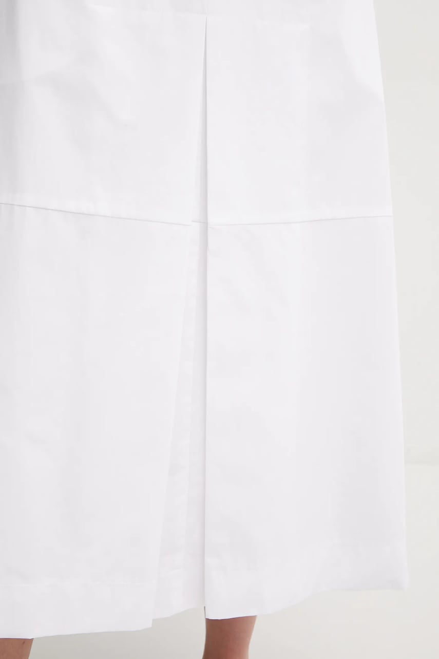 Бавовняна сукня Calvin Klein Jeans колір білий midi розкльошена LV047B025G