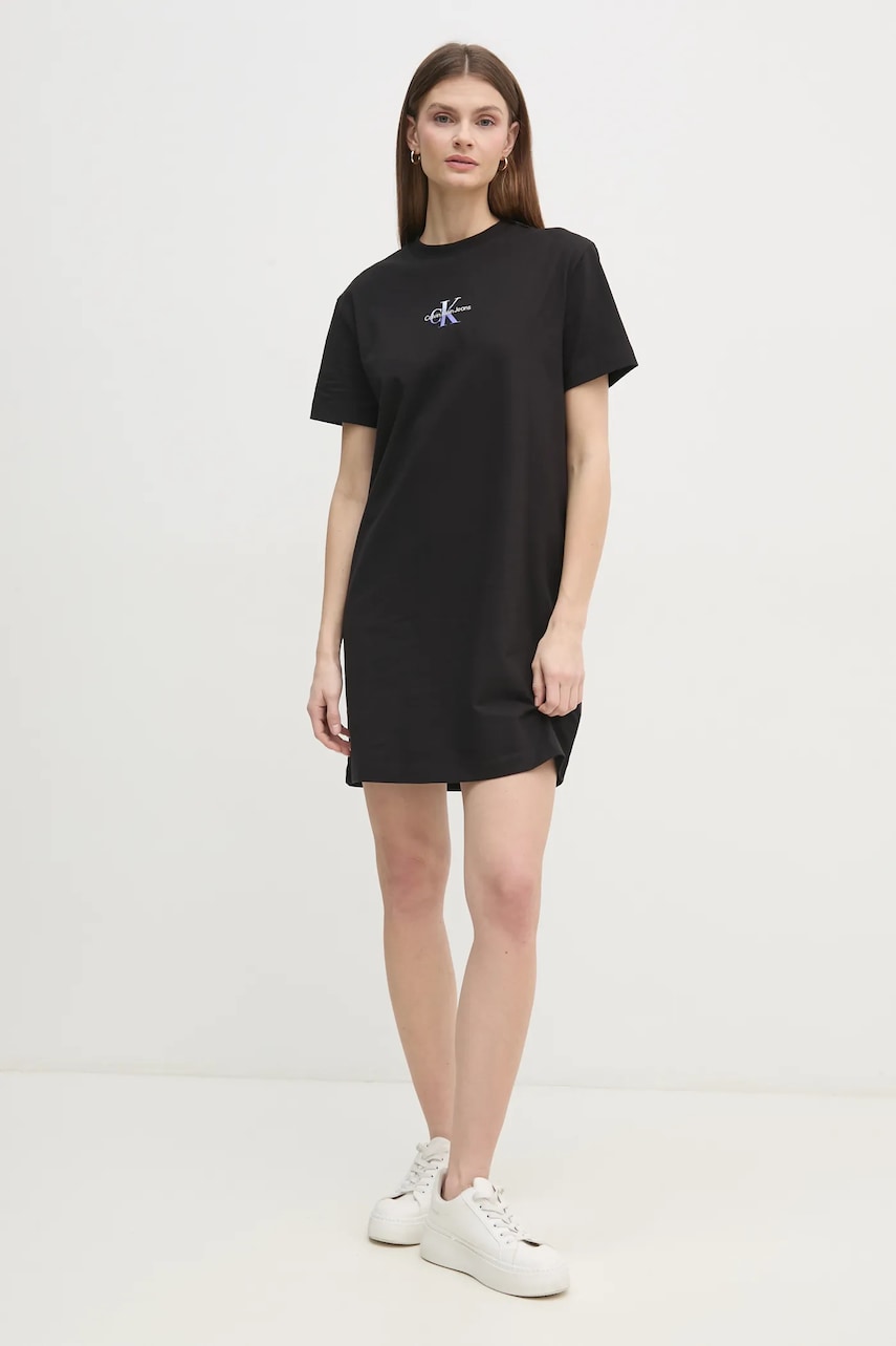 Levně Šaty Calvin Klein Jeans černá barva, mini, J20J225273