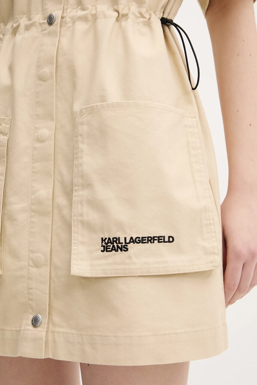 Сукня Karl Lagerfeld Jeans колір бежевий mini пряма A2W13017