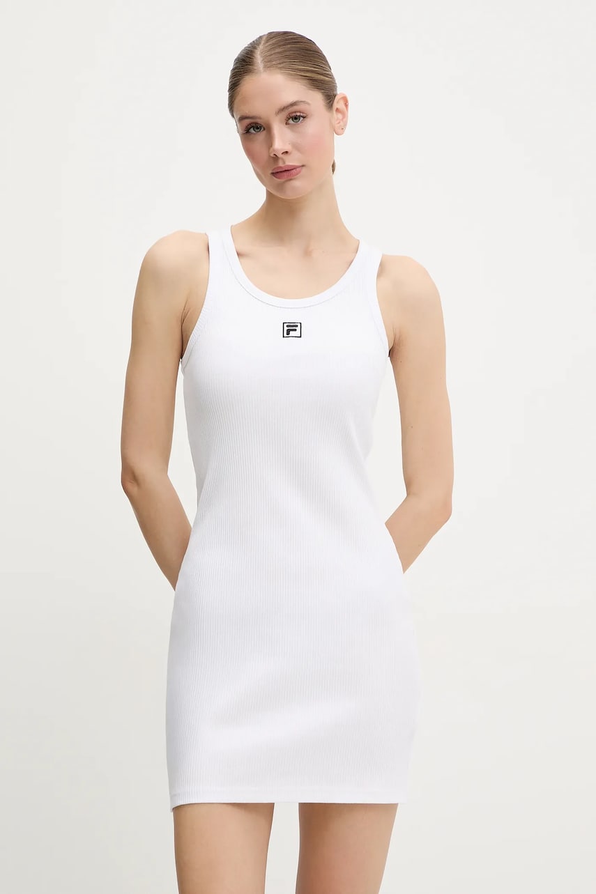 Сукня Fila Linkebeek колір білий mini облягаюче FAW1004