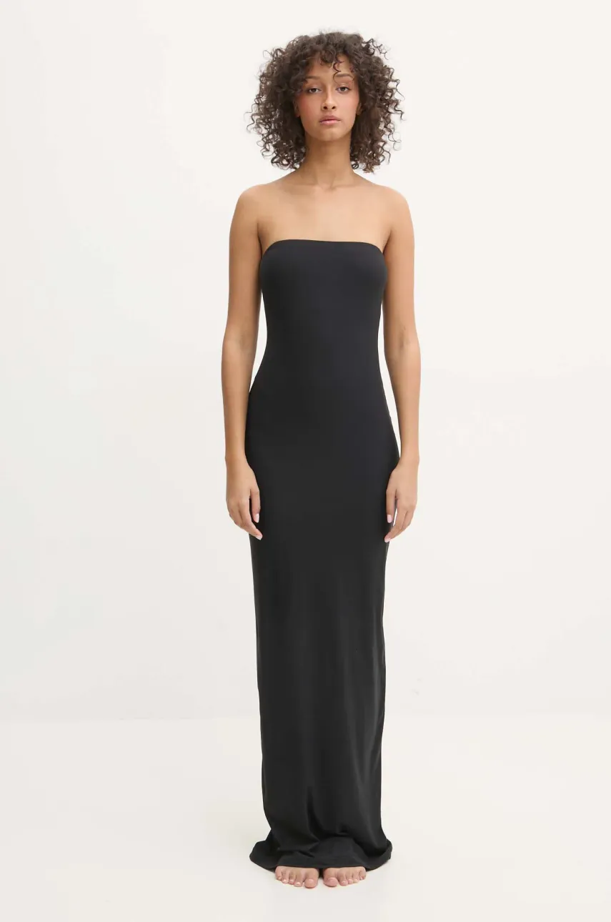 Šaty Guess EVELINE černá barva, maxi, O5GK00 KCDE0