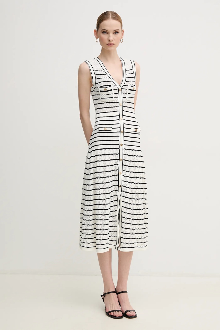 Gaudi rochie culoarea negru, maxi, evazată, 511FD13006