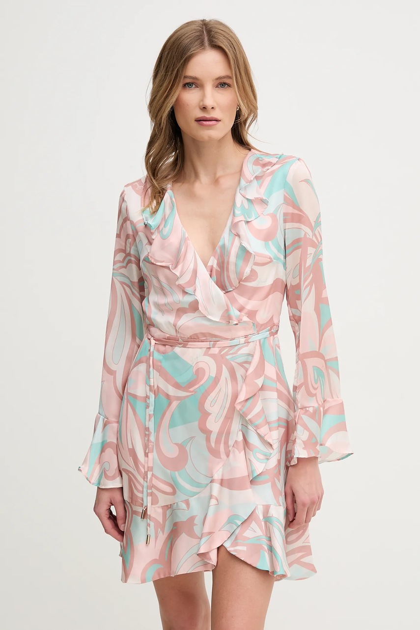 Gaudi rochie culoarea roz, mini, dreaptă, 511FD15005