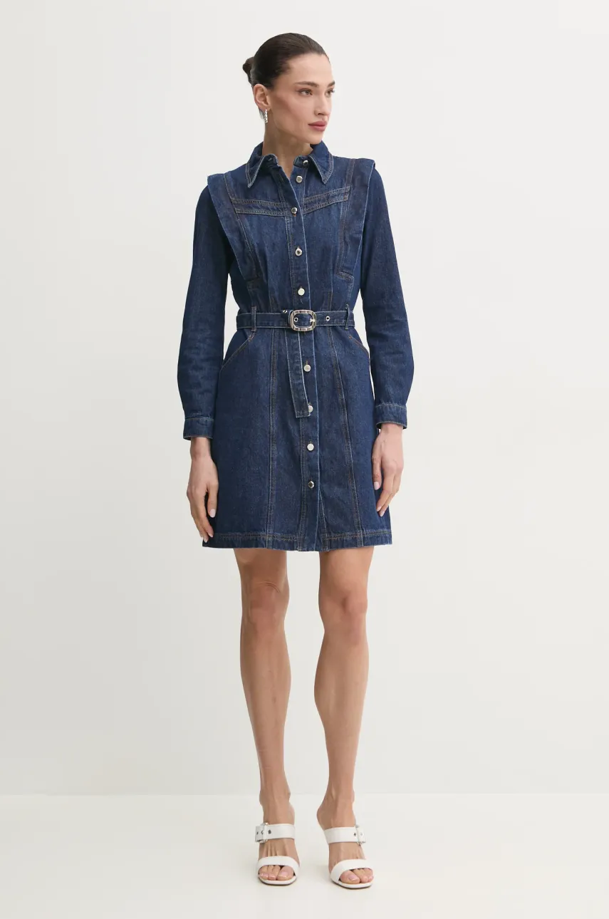 Джинсовое платье Morgan RICOLI цвет синий mini прямое RICOLI Джинсовое платье Morgan RICOLI цвет синий mini прямое RICOLI