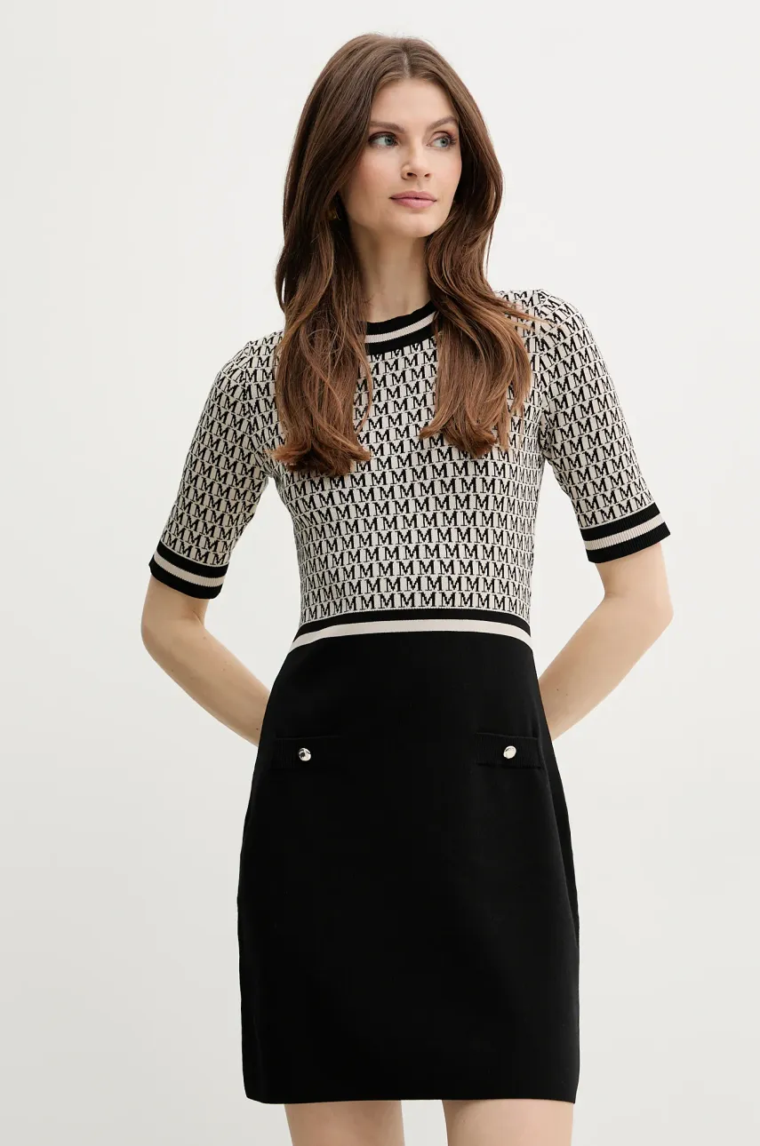 Morgan rochie RMESTEM culoarea negru, mini, evazată, RMESTEM