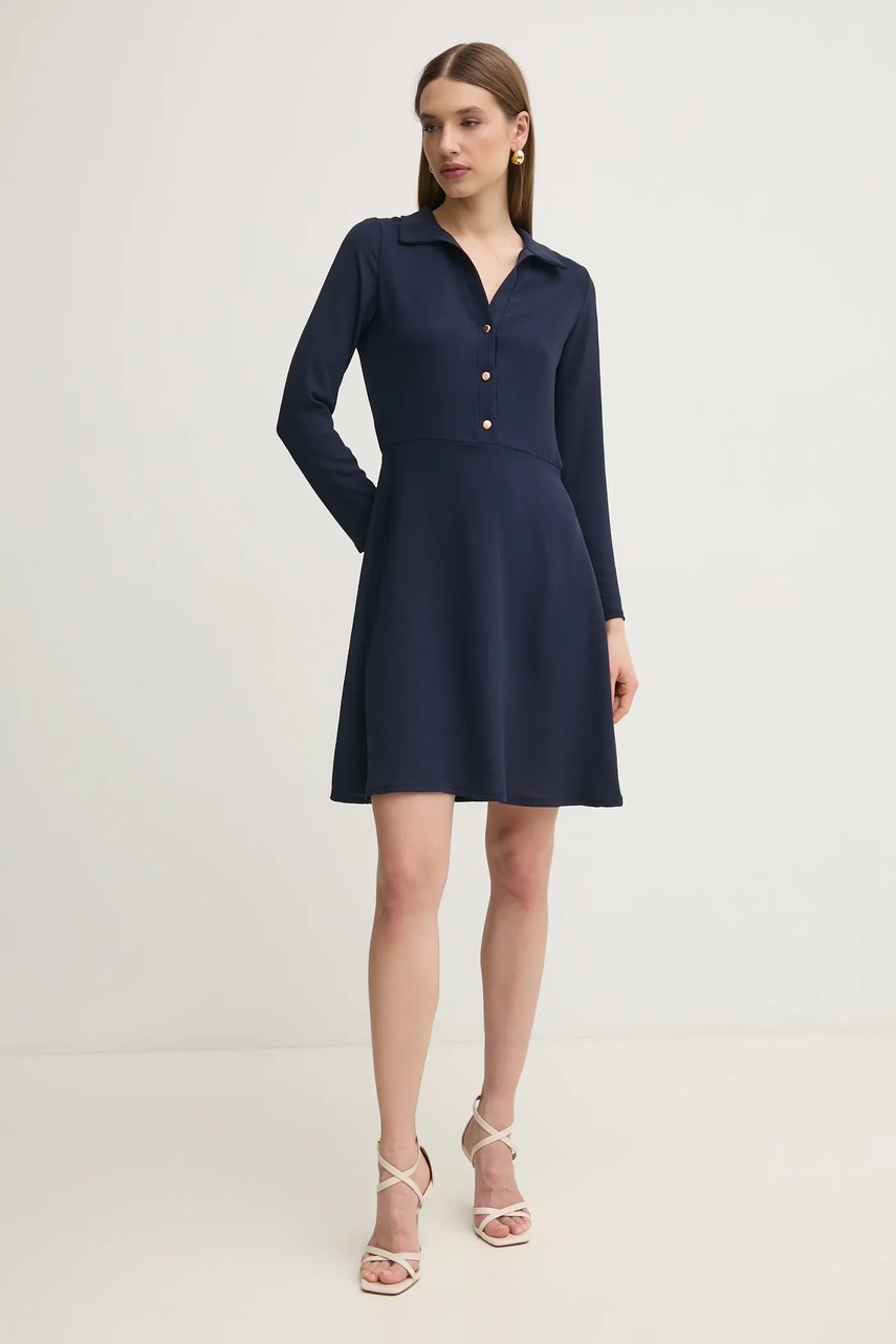 Платье Morgan RBREST цвет синий mini расклешённое RBREST Платье Morgan RBREST цвет синий mini расклешённое RBREST