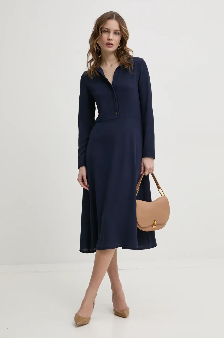 Morgan rochie RDINAR culoarea bleumarin, mini, evazată, RDINAR