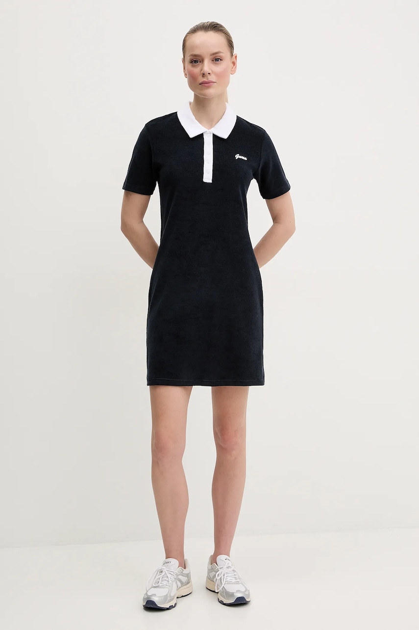 Платье Guess ASTER цвет синий mini прямое V5GK01 KCQV1 Платье Guess ASTER цвет синий mini прямое V5GK01 KCQV1