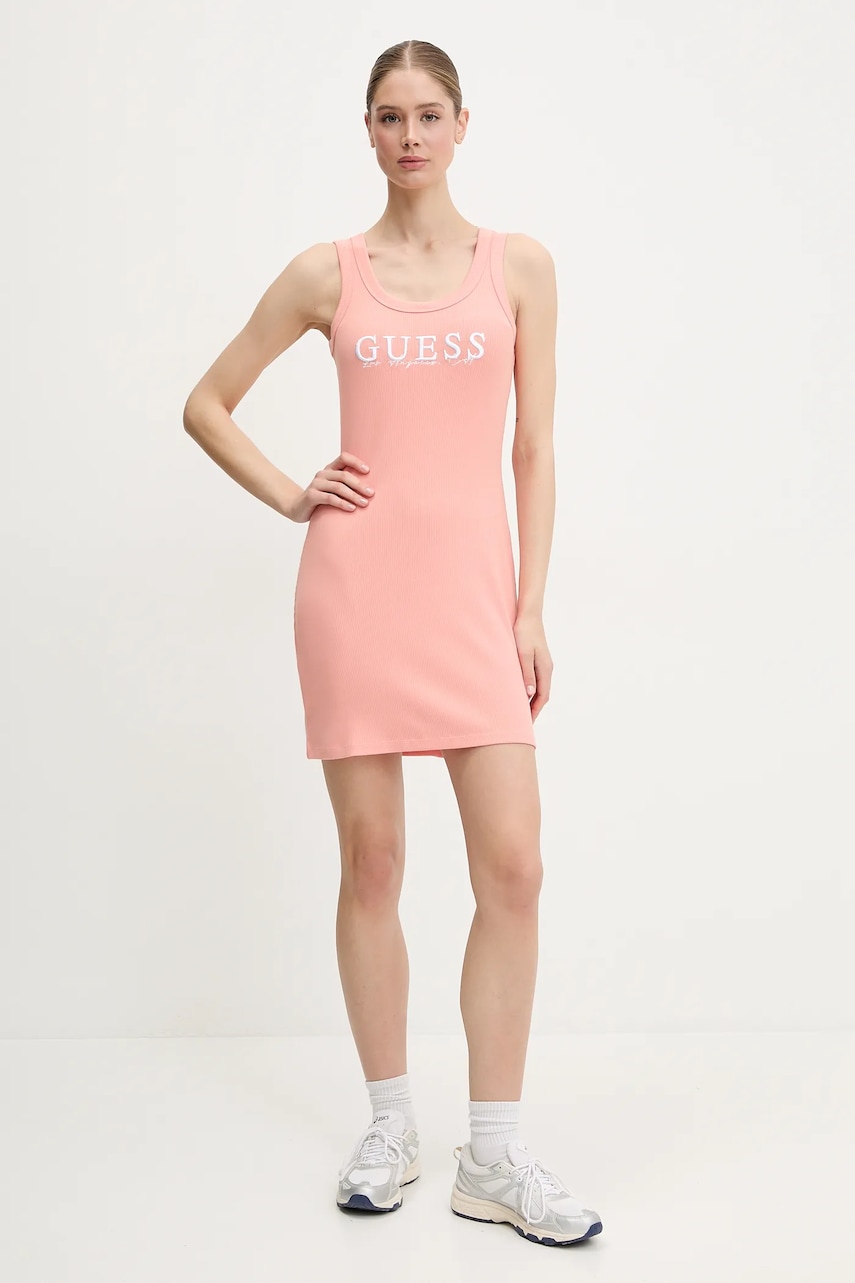 Платье Guess SUNFLOWER цвет оранжевый mini облегающее V5GK06 K8RT2 Платье Guess SUNFLOWER цвет оранжевый mini облегающее V5GK06 K8RT2