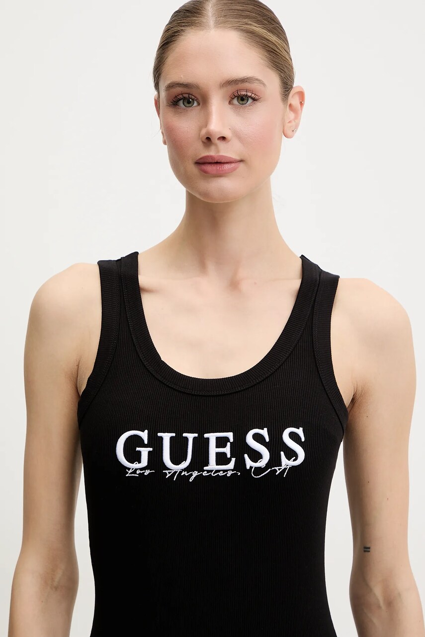 Сукня Guess SUNFLOWER колір чорний mini облягаюче V5GK06 K8RT2