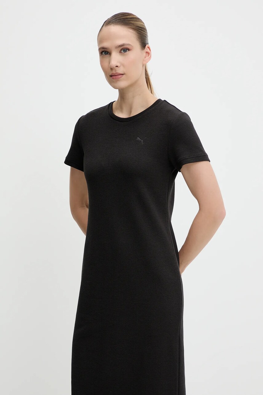 Сукня Puma колір чорний midi пряма 685063