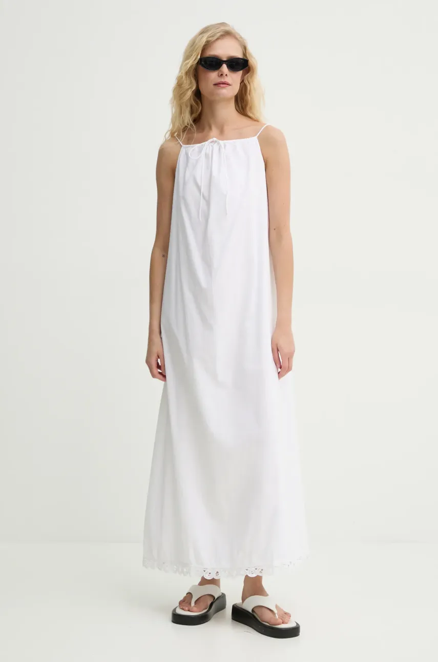 By Malene Birger rochie din bumbac ELIZABETH culoarea alb, maxi, dreaptă, 103266