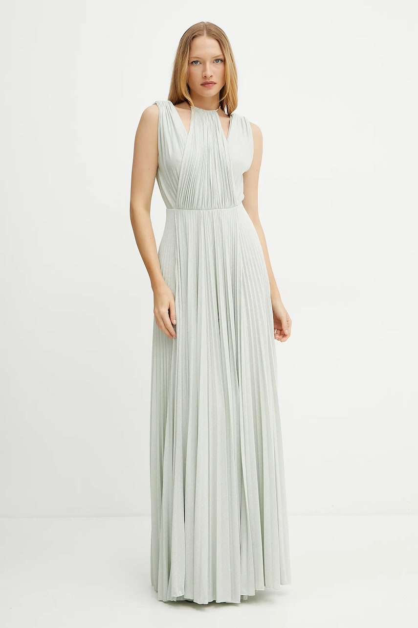 Сукня Elisabetta Franchi колір бірюзовий maxi розкльошена ABR2152E2