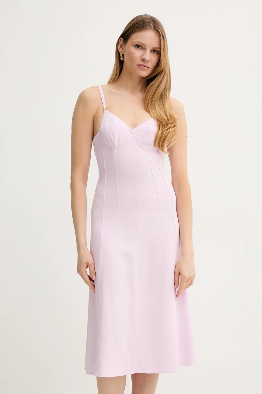 Elisabetta Franchi rochie culoarea roz, mini, drept, AB74852E2 Elisabetta Franchi rochie culoarea roz, mini, drept, AB74852E2