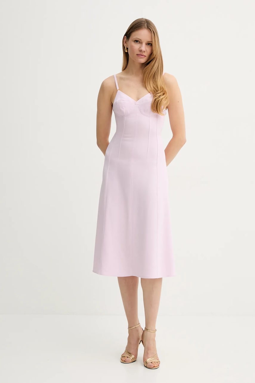 Сукня Elisabetta Franchi колір рожевий mini пряма AB74852E2