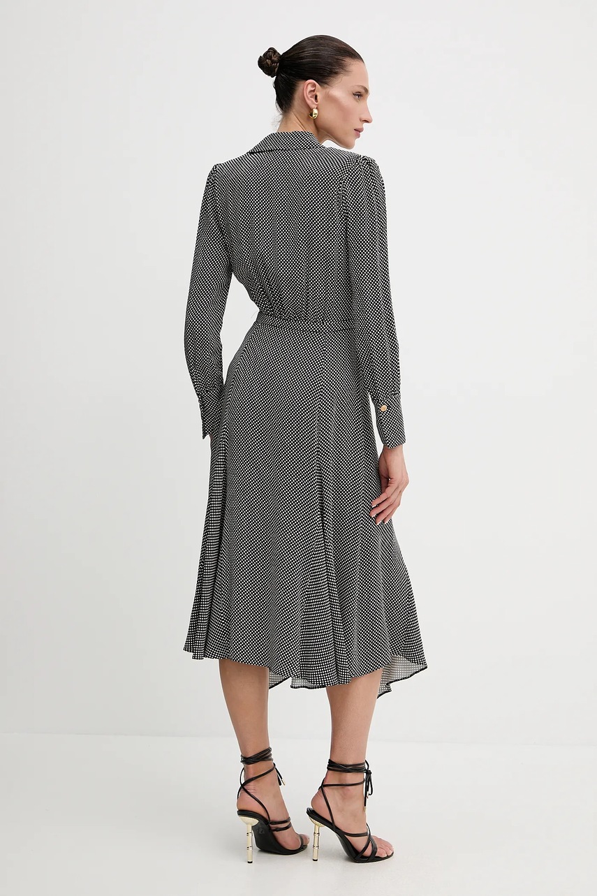 Платье Elisabetta Franchi цвет чёрный midi расклешённое AB86552E2