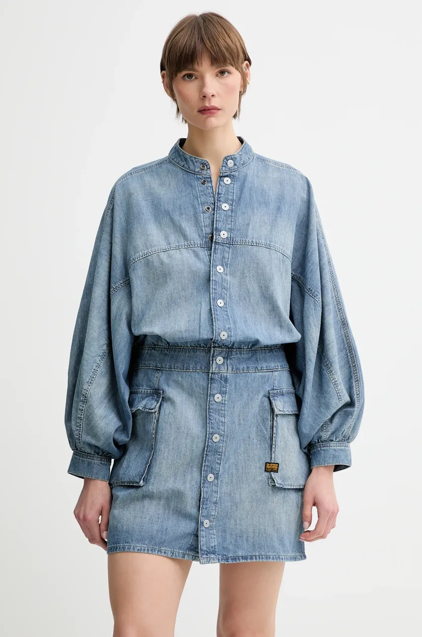 G-Star rochie din denim mini, dreaptă, D26286-D539