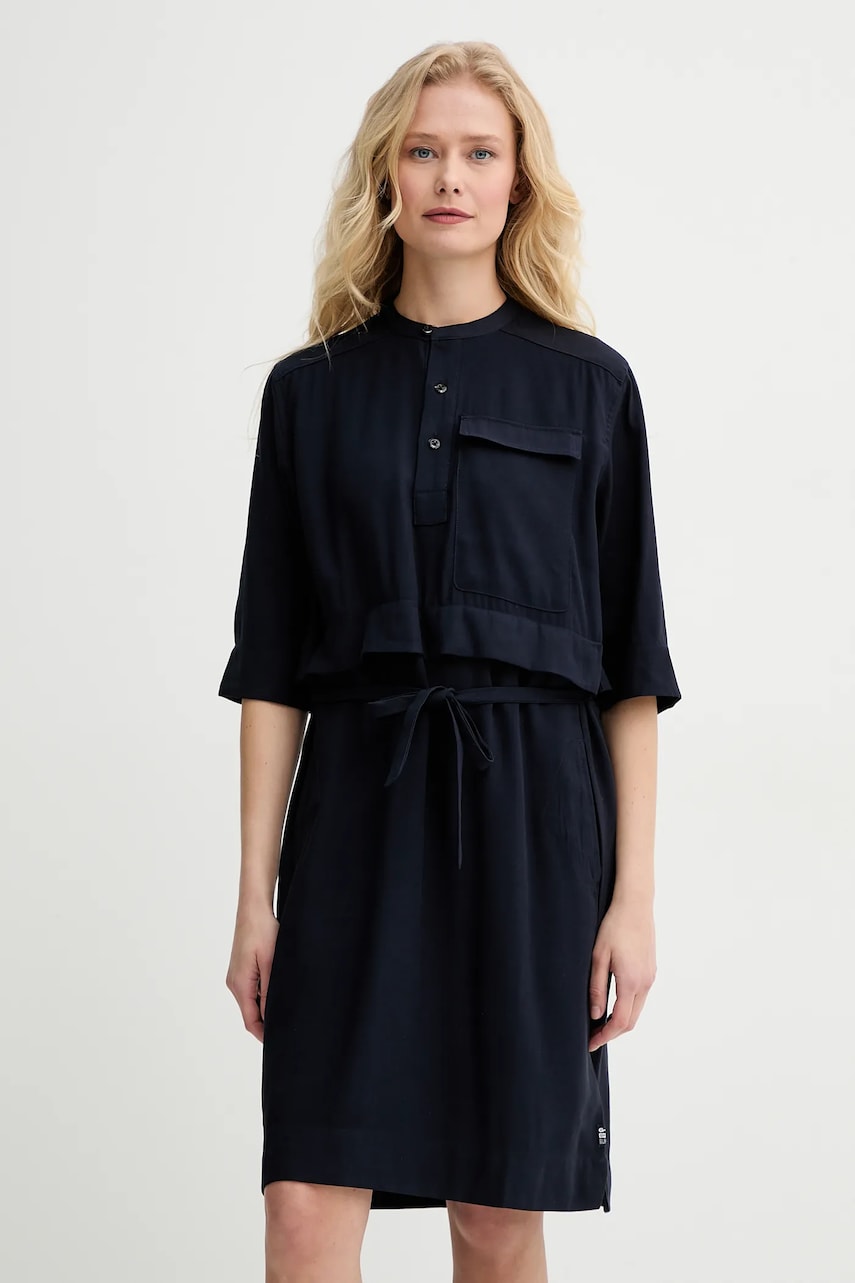 G-Star rochie culoarea bleumarin, mini, dreaptă, D26023-D522