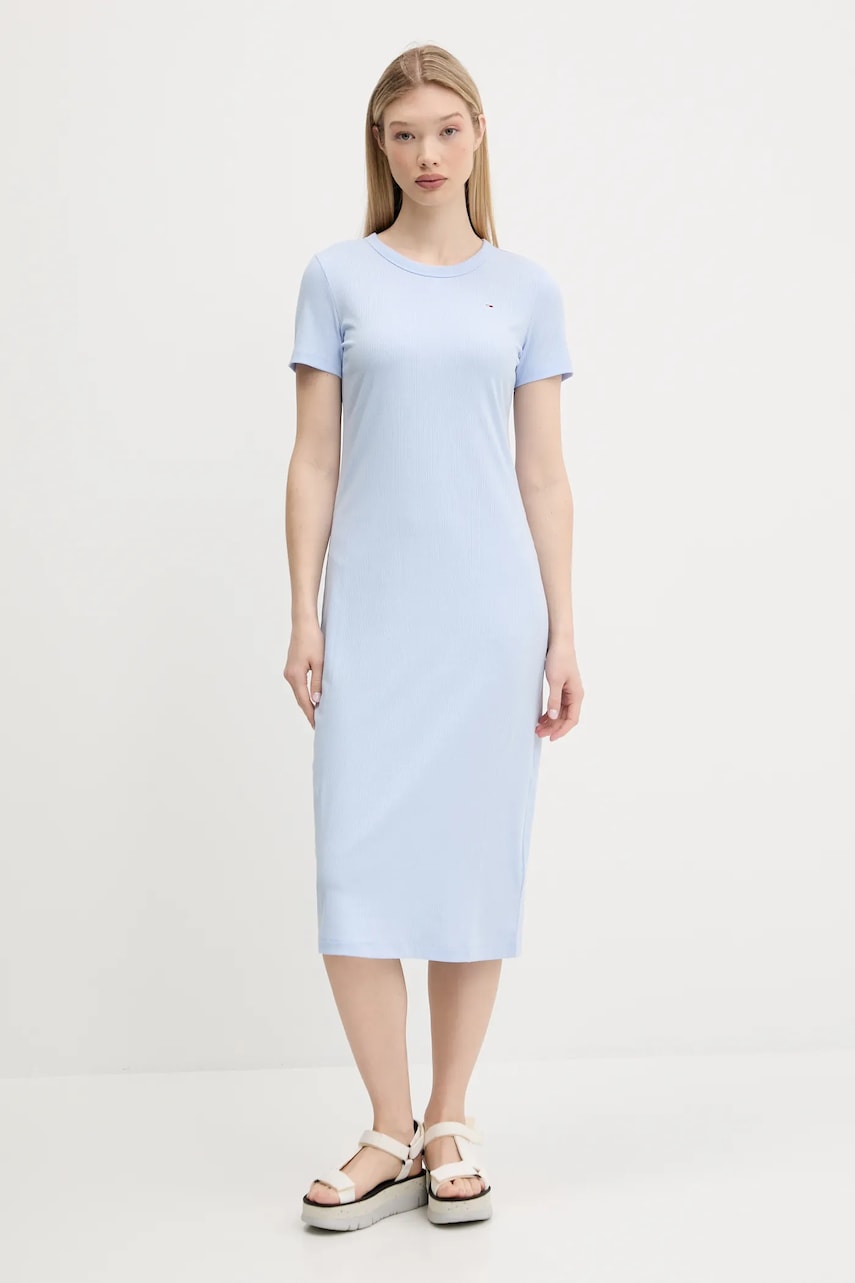 Tommy Jeans rochie midi, evazată, DW0DW19721