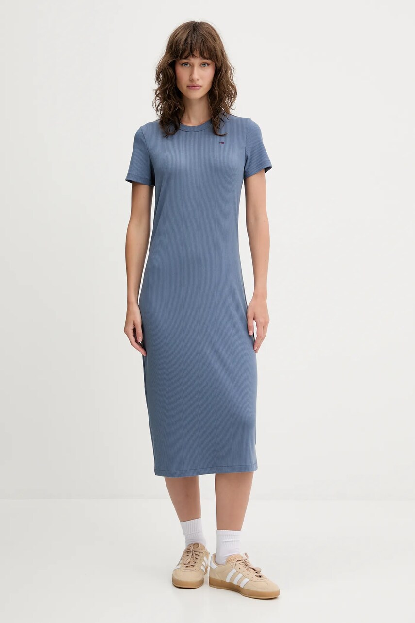 Tommy Jeans rochie midi, evazată, DW0DW19721