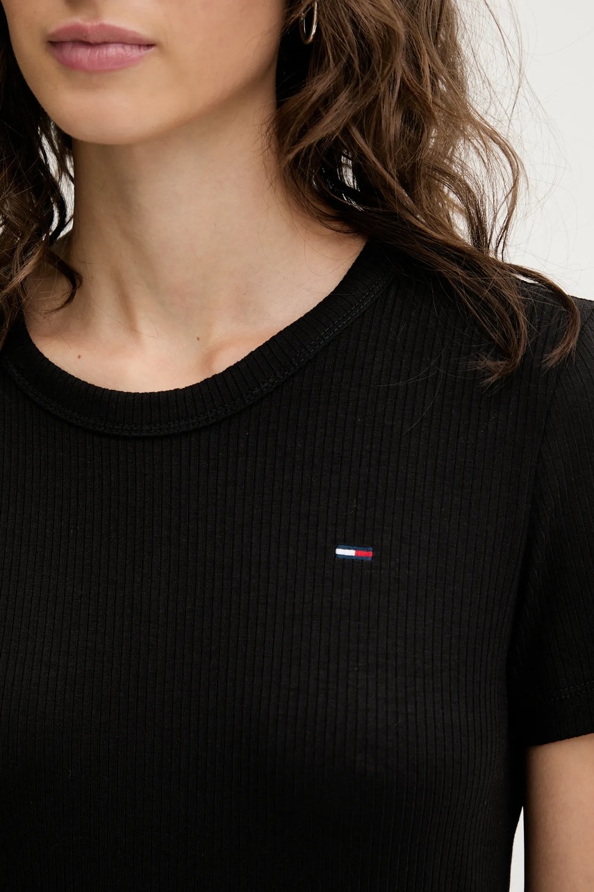Сукня Tommy Jeans колір чорний midi розкльошена DW0DW19721