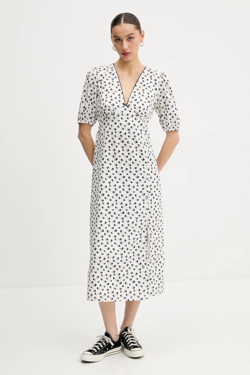 Платье Tommy Jeans цвет бежевый midi прямое DW0DW20336