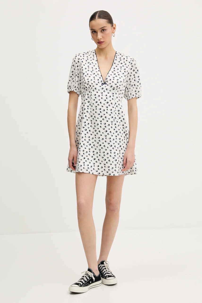Платье Tommy Jeans цвет синий mini расклешённое DW0DW20337 Платье Tommy Jeans цвет синий mini расклешённое DW0DW20337