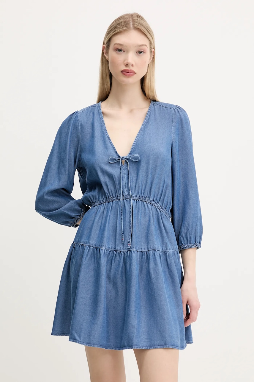 Tommy Jeans rochie mini, evazati, DW0DW20612 Tommy Jeans rochie mini, evazati, DW0DW20612