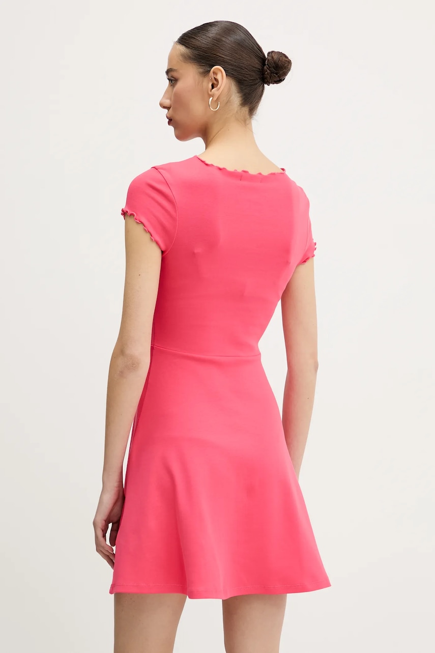 Сукня Tommy Jeans колір рожевий maxi розкльошена DW0DW20614