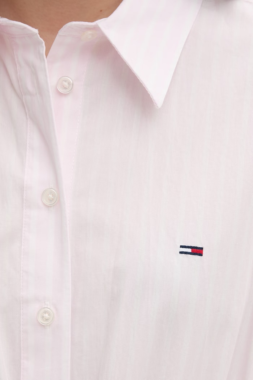 Tommy Jeans košeľové šaty bavlnené