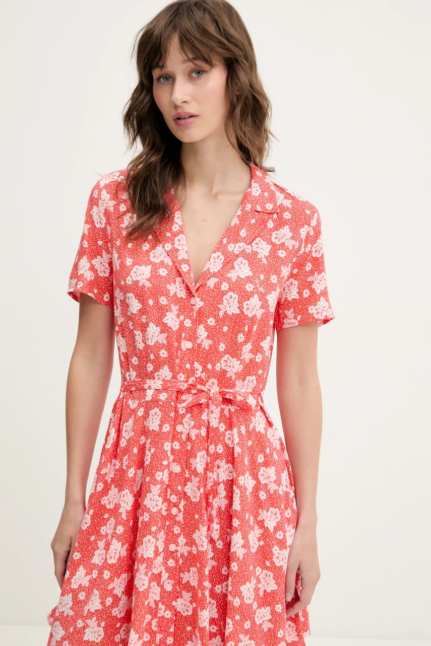 Сукня Tommy Jeans колір червоний mini розкльошена DW0DW21353