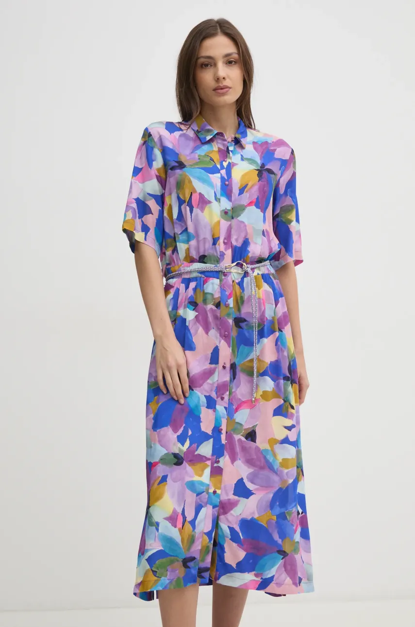 La Petite Française rochie ROGER culoarea violet, maxi, evazată, ROGER