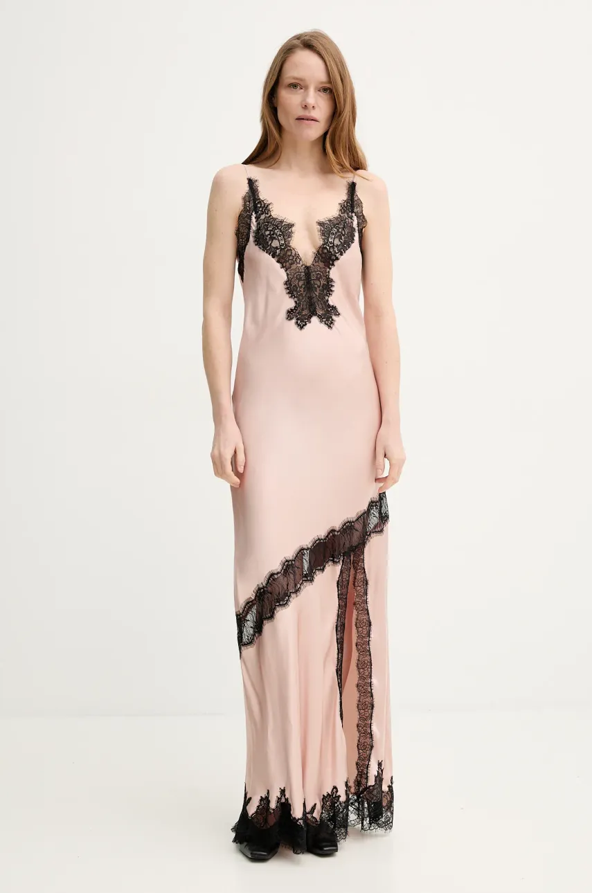 Herskind rochie Nelly culoarea portocaliu, maxi, dreaptă, 5526370