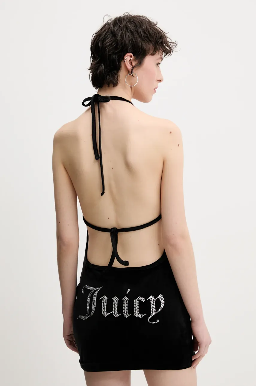 Zamatové šaty Juicy Couture HALTER