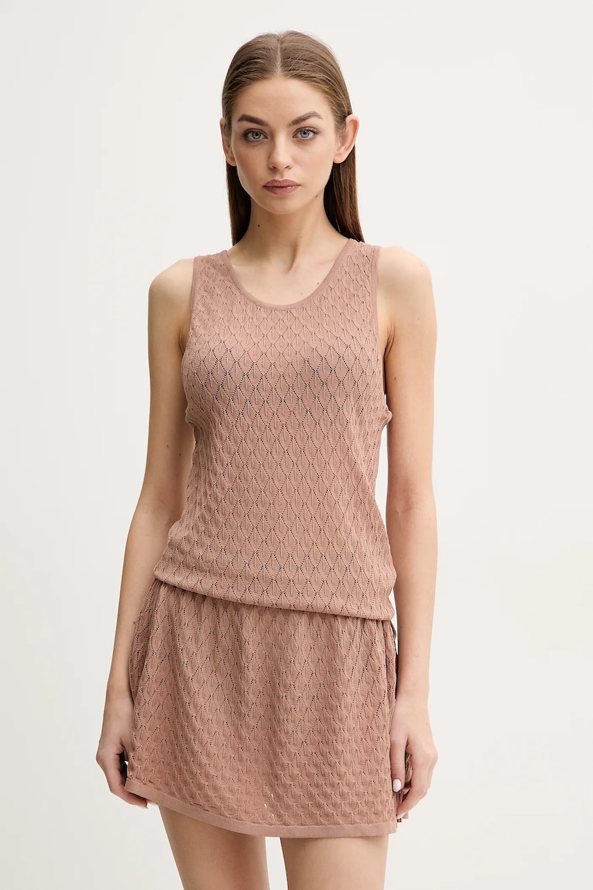 Melissa Odabash rochie de plaja culoarea maro, Ambra Melissa Odabash rochie de plaja culoarea maro, Ambra
