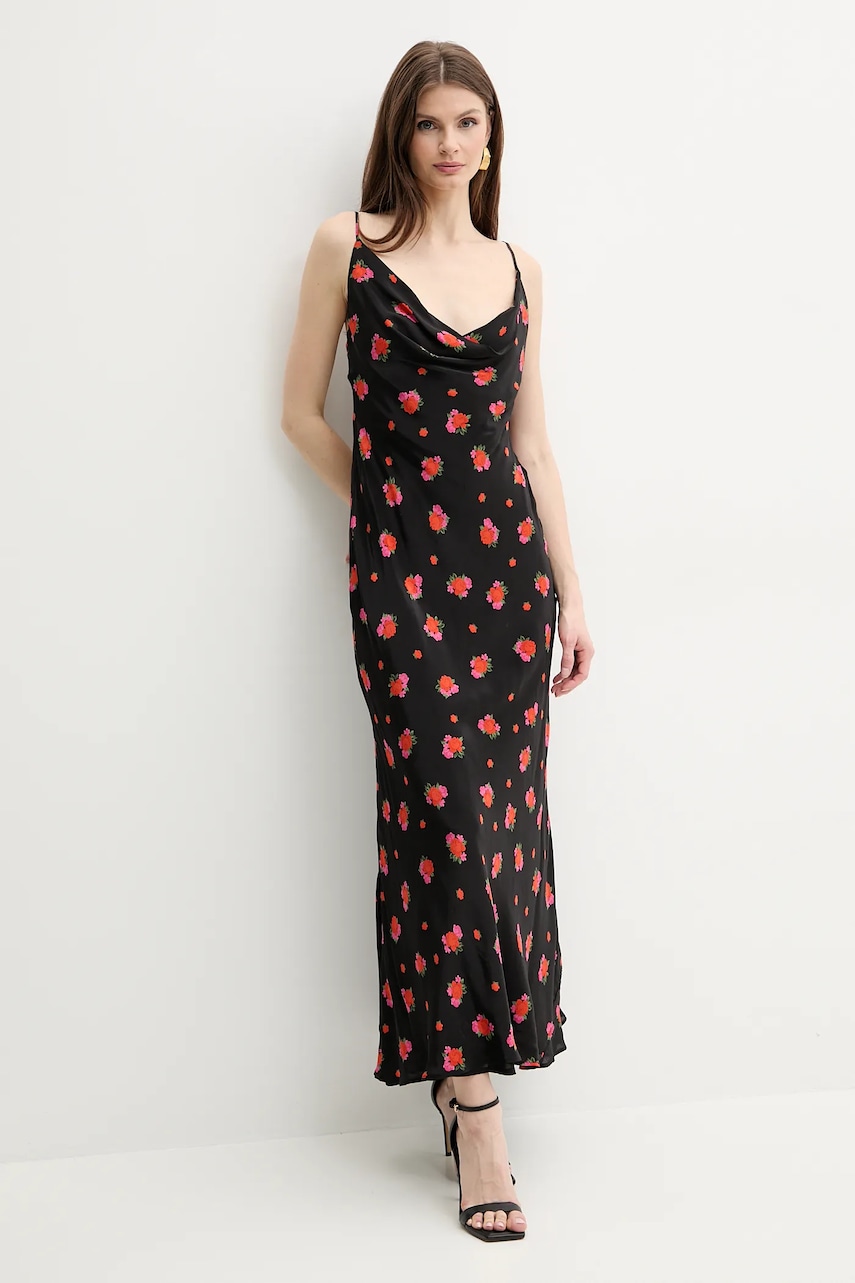 Bardot rochie MONROE culoarea negru, maxi, evazati, 59709DB2 Bardot rochie MONROE culoarea negru, maxi, evazati, 59709DB2
