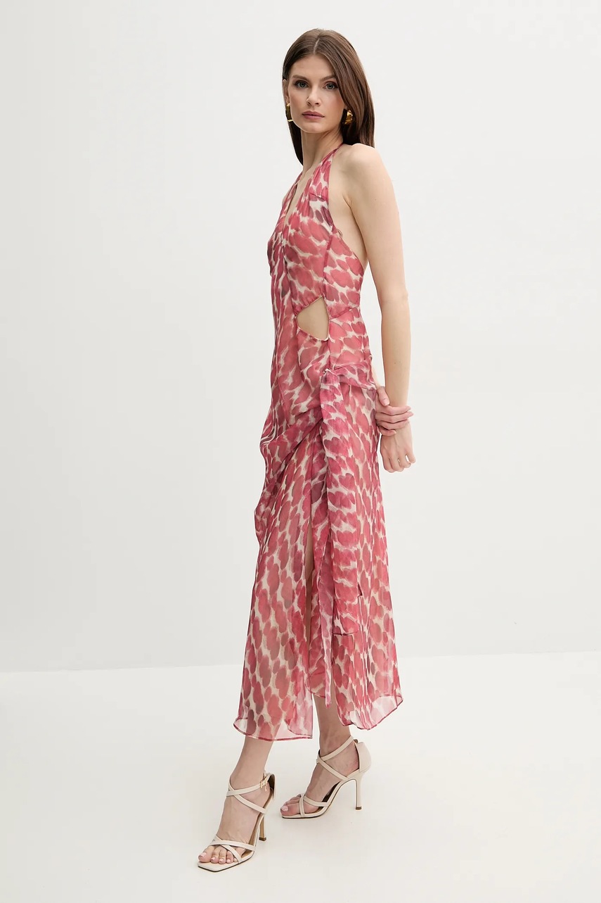 Сукня Bardot CYREL колір рожевий maxi розкльошена 59760DB