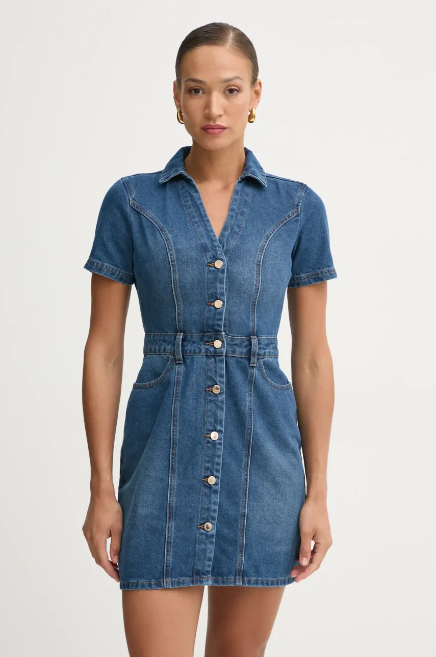 Morgan rochie din denim mini, mulată