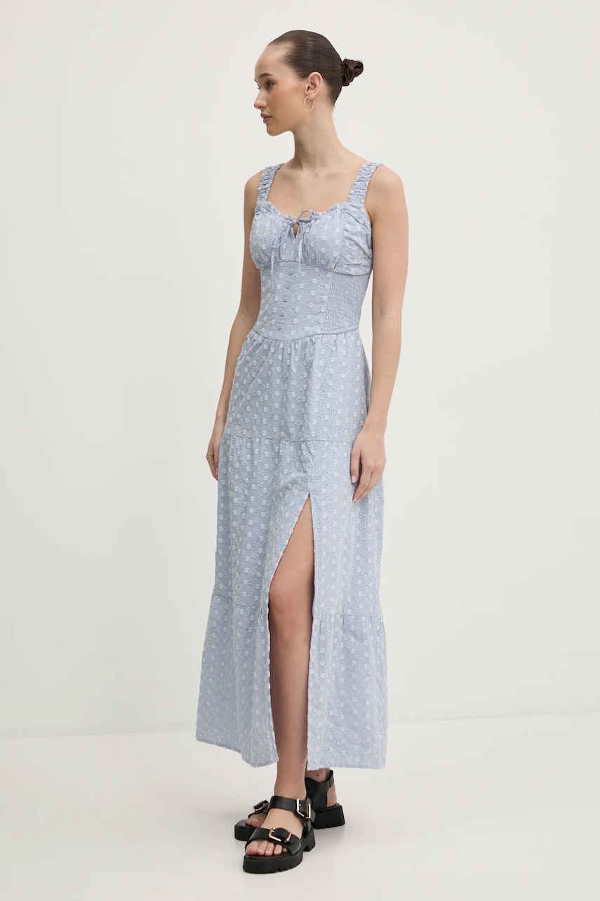 Hollister Co. rochie din bumbac maxi, evazată, KI359-5069