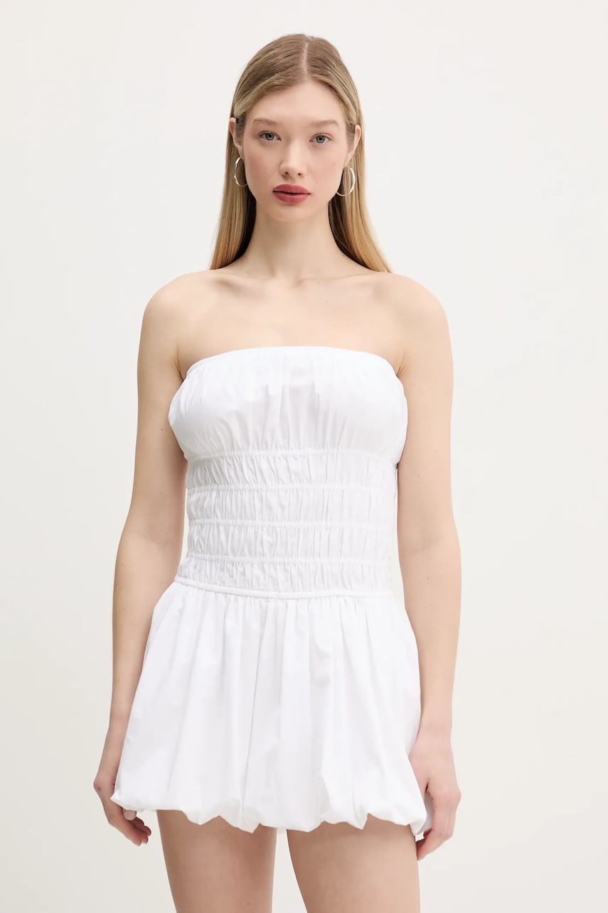 Hollister Co. rochie culoarea alb, mini, drept, KI359-5077 Hollister Co. rochie culoarea alb, mini, drept, KI359-5077