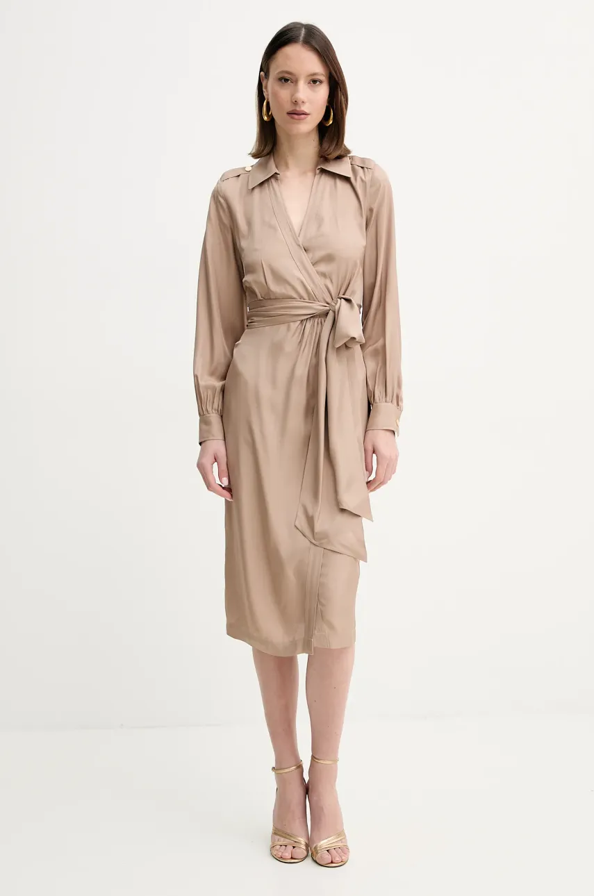 Платье Marciano Guess DORIAN цвет бежевый midi прямое 5GGK30 7309A Платье Marciano Guess DORIAN цвет бежевый midi прямое 5GGK30 7309A