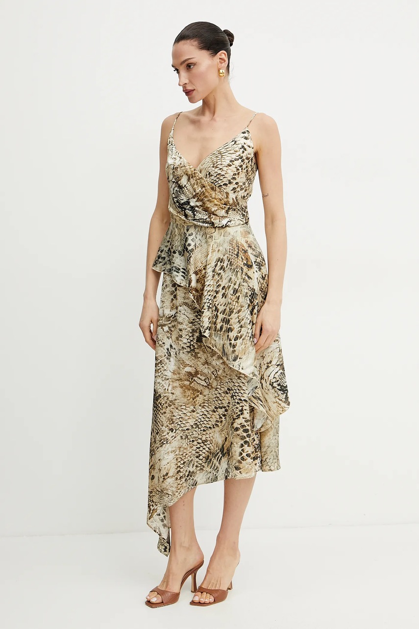 Φόρεμα Marciano by Guess GISELLE χρώμα: μπεζ, 5GGK09 7298A φωτογραφία