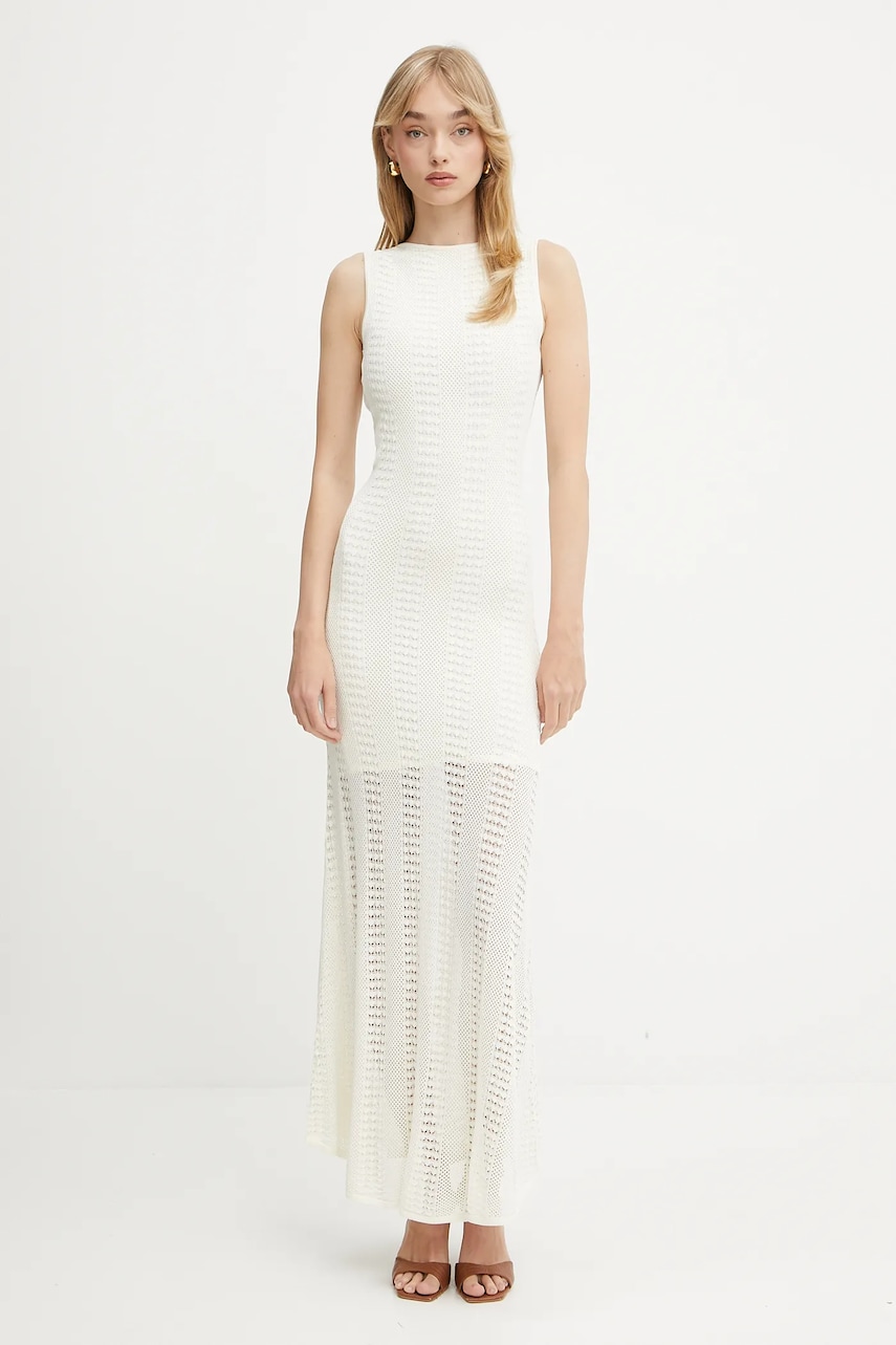 Marciano by Guess sukienka EMMA kolor beżowy maxi dopasowana 5GGT44 5869Z