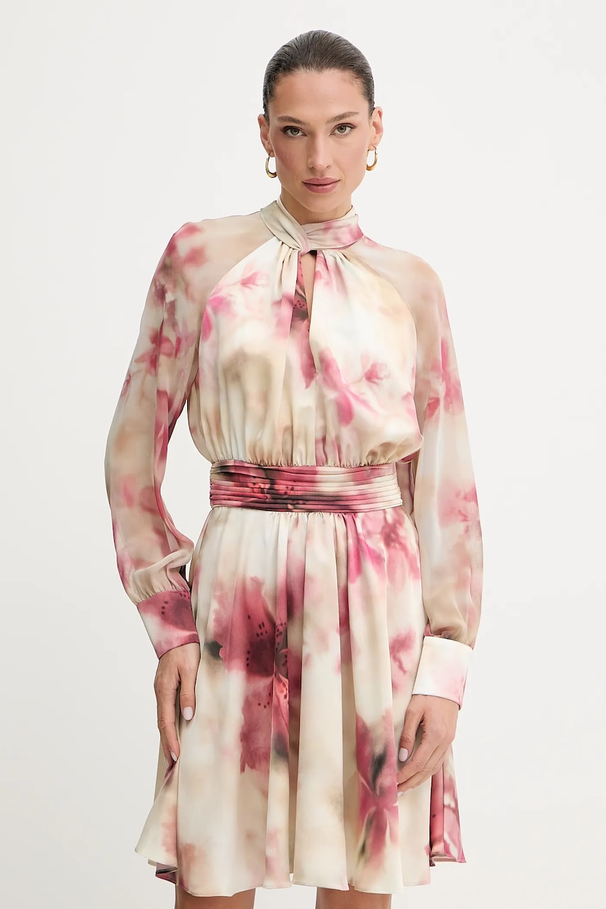 Levně Šaty Marciano Guess BIANCA béžová barva, mini, 5GGK19 7099Z