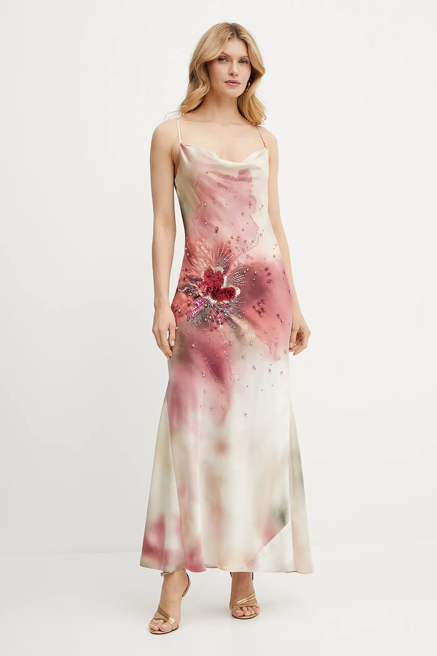 Levně Šaty Marciano Guess SARA béžová barva, maxi, 5GGK57 7099Z